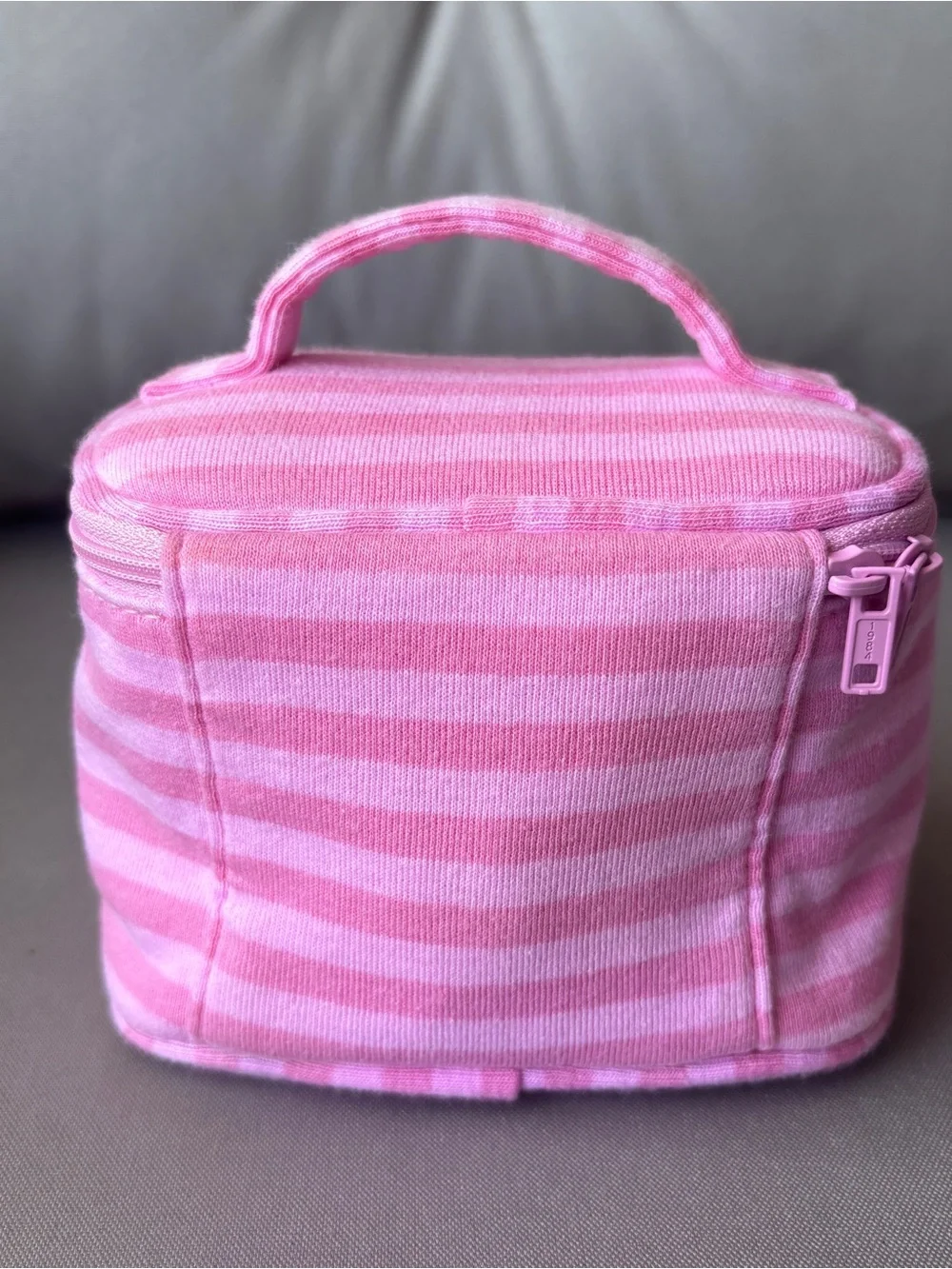 Brandy Melville Pink Striped Make-Up Bags- Set of 2